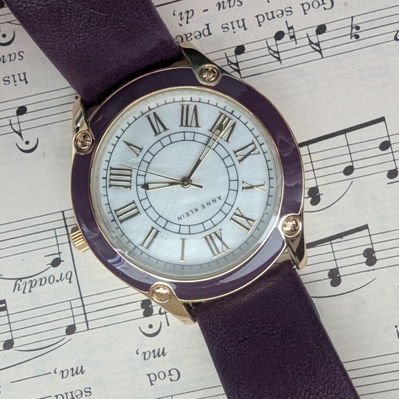 Anne Klein Purple and Gold Women's Watch - Picture 9 of 16
